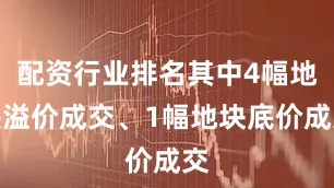 配资行业排名其中4幅地块溢价成交、1幅地块底价成交